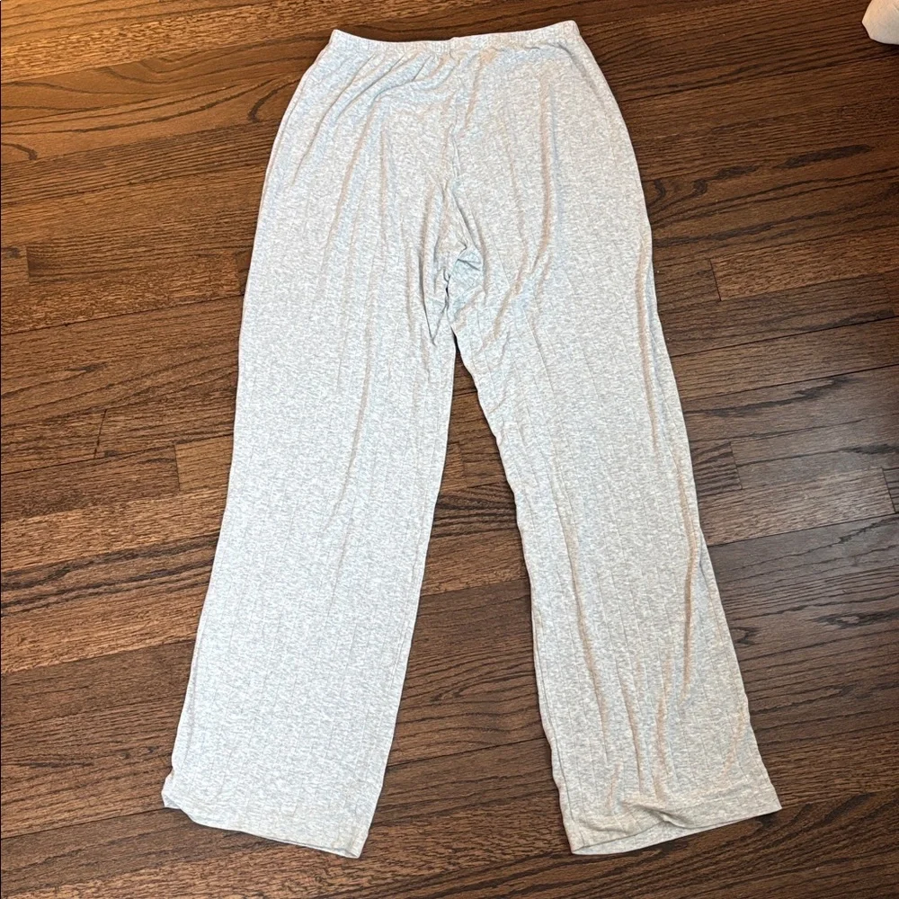 Eberjey Gisele TENCEL™ Modal Rib Long PJ Set in light grey size small - Picture 4 of 5